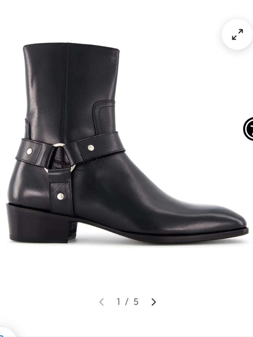 Anthony Veer Sloane Harness Ankle Boot - Obsidian Black Women Size 8.5 NWOB